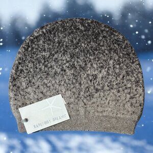 NEW Barefoot Dreams CozyChic Lite Confetti Beanie, Storm Gray-Dark Brown